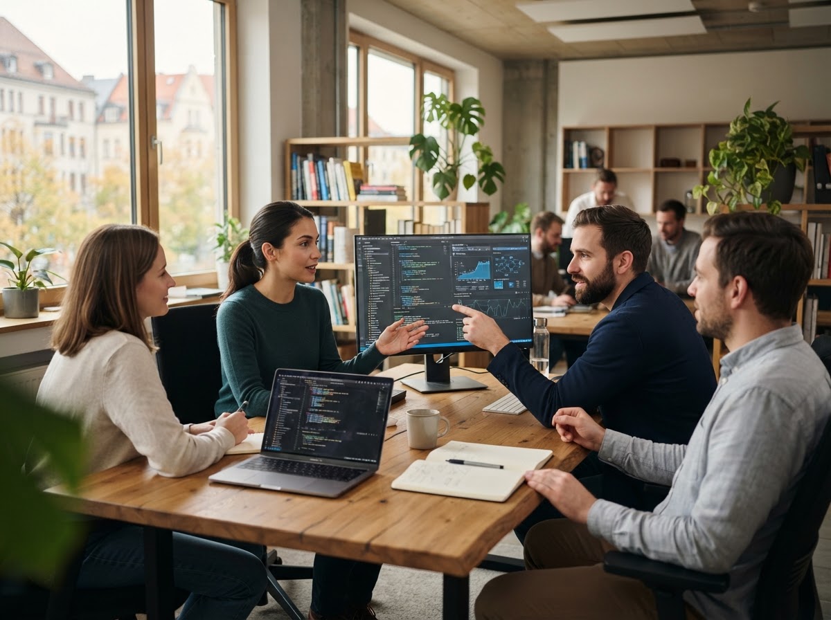 Paonel AI team reviewing real-time crypto market analysis dashboards